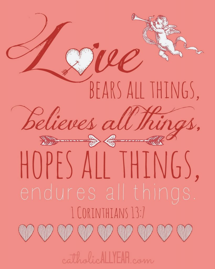 seven free printable catholic valentines - catholic all year